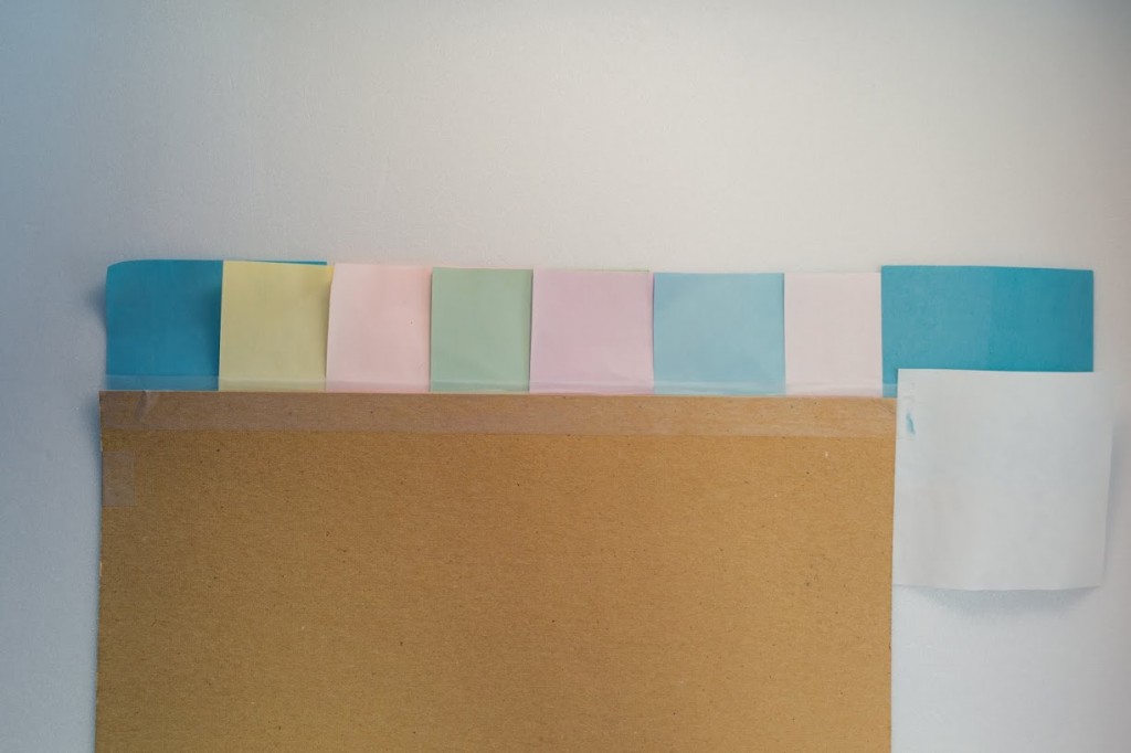 Post-its from the outside, photo by Brian Quan
