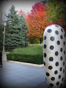 Public art sculpture near the Art Institute of Chicago 