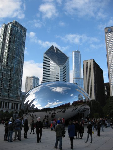 “Cloud Gate” affectionately known as “The Bean” in Millennium Park