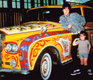 John and Julian Lennon beside Rolls 1967 thegilly.tumblr.com