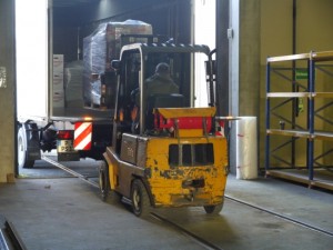 The forklift is indispensible in our storage facility. TECHNOSEUM, picture Bernd Kießling