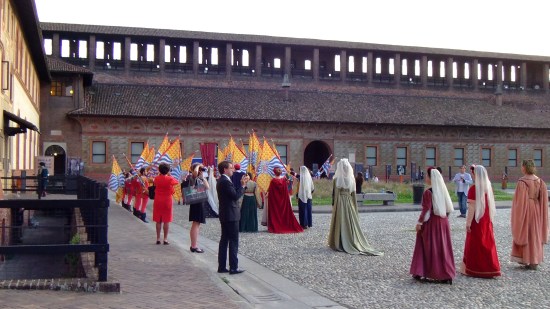 Colleagues enjoying the opening ceremony of ICOM 2016 Milano at Castello Sforzesco.