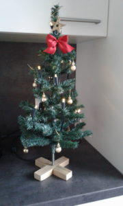 christmas tree on counter
